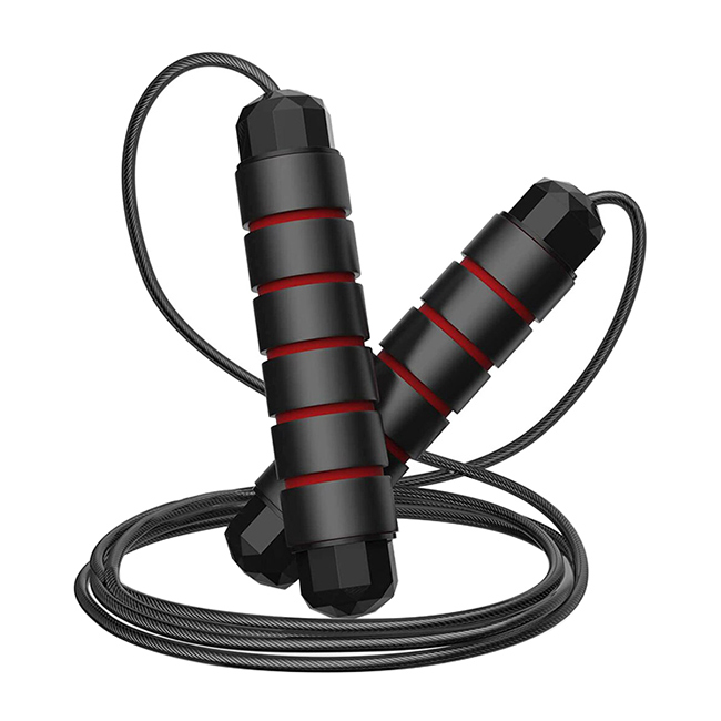 Dây nhảy thể dục lõi cáp kèm tạ