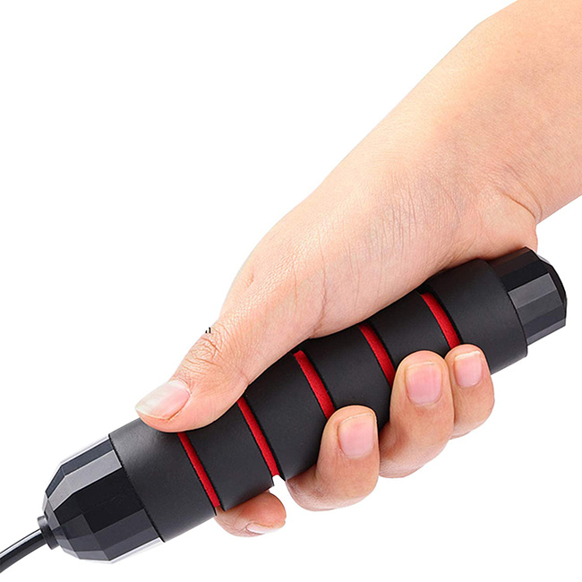 Dây nhảy thể dục lõi cáp kèm tạ