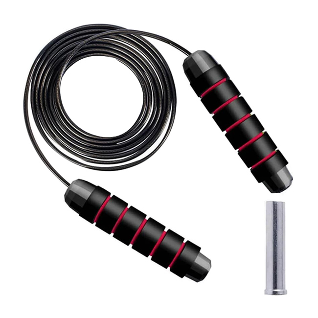 Dây nhảy thể dục lõi cáp kèm tạ