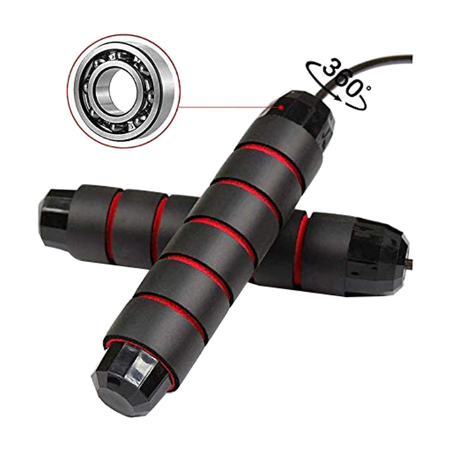 Dây nhảy thể dục lõi cáp kèm tạ