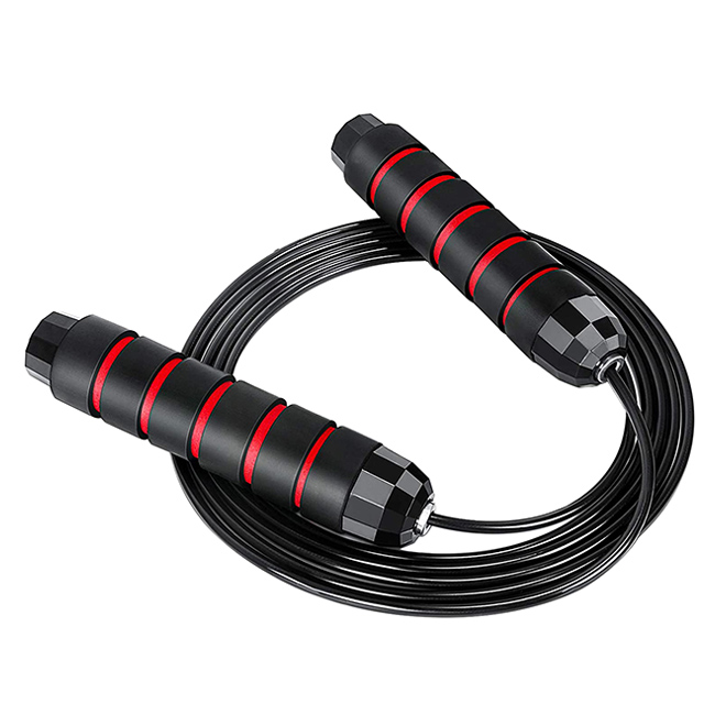 Dây nhảy thể dục lõi cáp kèm tạ