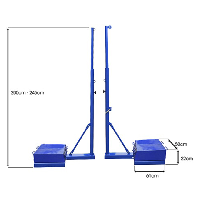 Kích thước trụ bóng chuyền BA-01